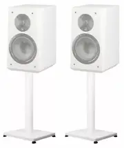 Pair 29” Steel White Stands For SVS Prime Satellite Bookshelf Speakers