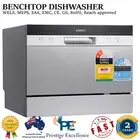 Benchtop Dishwasher Freestanding Countertop Dish Washer Removable Filter Silver