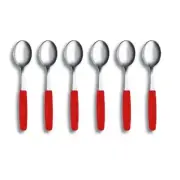 VICTORINOX RED TEASPOON SET 6 Spoons Cutlery Table Dinner SET 6