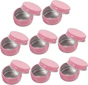 Angoily 8Pcs Round Aluminum Container Refillable Tins for Makeup Creams Empty Storage Boxes for Cosmetics