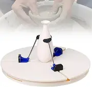 Pottery Trimming Turntable Clamp, Adjustable Triangular Trimming Clamp, Pottery Repair Turntable Sculpting Wheel, for Family, School, Pottery Spinner