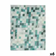Tablecloth Thin Canvas Anti-stain Frames 140 x 180 Cm Turquoise 6 Units