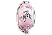 Solid 925 Sterling Silver Blush Pink Charm
