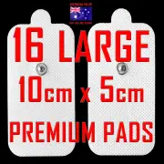 TENS EMS ELECTRODE PADS - LARGE 10cm x 5cm x 16 PREMIUM PADS ⭐⭐⭐⭐⭐