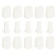 25Pcs Plastic Flat Bell End Stoppers, Cord Ends Lock with Lid, White
