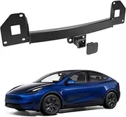 YuetMei for Tesla Model Y Tow Hitch Tow Hook Adapter Tow Hook Rear Trailer Ring Receiver Tesla Model Y 2020-2024 Accessories(Without Hook)