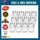 Roccar 12 Pcs Canning Jars - 480Ml Mason Jar Empty Glass Spice Bottles Storage