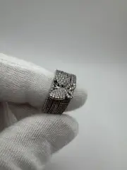 Ukraine Sterling Silver 925 Elegant Women's Ring 10.85g Excellence 7.75 size