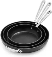 All Clad HA1 Nonstick, 3 Piece Fry Pan Set, 8", 10" & 12", New
