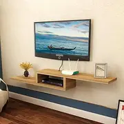 Floating TV Stand Shelf Wall-Mounted Tv Cabinet Multimedia Console DVD Player Cd Television Set-Top Box Router Cable Box Game Equipment Storage Shelf Wall Shelf
