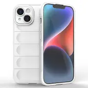 iPhone 14 Case Flexible Soft TPU Rubber Grip Shock-Absorbent Protective Case Cover - White