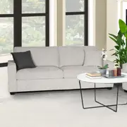 3 Seater Sofa Set Polyester Fabric Multilayer Two Pillows Individual Pocket Spring