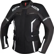 Evans-ST 2.0 Waterproof Ladies Touring Black Grey White Textile Motorcycle Jacket