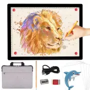 A4 Rechargeable Light Box with Bag, Wireless Magnetic Tracing Light Pad, 5 Le...