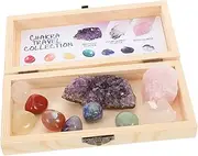 GOOHOCHY 1 Set Natural Crystal Specimens Rough Mineral Stones for Meditation and Home Decor Unique Beautification Stones with Box for Friends and Family