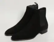 Saint Laurent 'Wyatt' YSL Boots Chelsea Men’s Shoes Sz 40/7 in Black