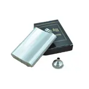 2PCS 225mL (8oz) Outdoor Sports Handy Home Travel Wild Stainless Steel Portable Hip Flask(with Small Funnel)(Silver 225mL (8oz))