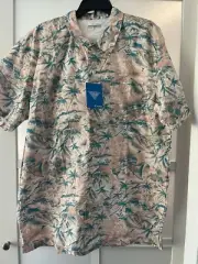 New! Columbia PFG ~ Short Sleeve ~ Vented Trollers Best ~ Fishing ~ Teal Pattern