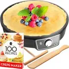 Crepe Maker Machine (Easy to Use), Pancake Griddle – Nonstick 12” Electric Gr...