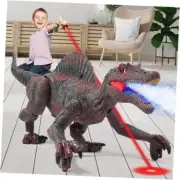 Remote Control Dinosaur Toys for Kids,Light Tracing RC Spinosaurus Red