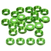 20 Pcs M8 Countersunk Washer Aluminum Alloy Countersunk Finish Washer, Green