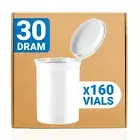 Loud Lock Pop Top Dram Vials - Food Storage Containers - 30 Dram - 160ct - White