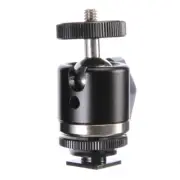 1/4" Mini Tripod Ball Head for DSLR Camera Tripod Support Stand Holder Black