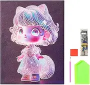 Gem Painting Kit | Rhinestone Art Craft Set | 3D Anime Girl Gem Art Kit, Luminous Princess Gem Painting, Drill Gem Art Paint, Gem Art Crafts