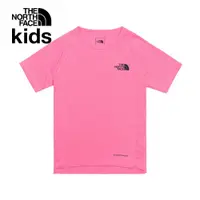 在飛比找蝦皮商城優惠-The North Face北面兒童粉色吸濕排汗舒適透氣短袖
