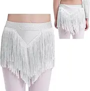 [iEFiEL] Fringe Skirt for Ballroom Party Outfit Salsa Rumba Performance Costume Tassel Latin Dance Skirt