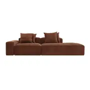 [James Lane] Riley Muse Rust Modular Sofa - 1x Arm, 1x Armless, 1x Right Terminal
