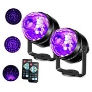 UV Lights for Glow Party, 6W LED Disco Ball Strobe Lights for Dark Party Black