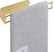 NearMoon Hand Towel Holder/Towel Ring Strong Hold Self Adhesive Bathroom Towel Bar, Thicken Stainless Steel Towel Rack- Sticky Towel Hanger, Contemporary Style NO Drilling (Brushed Gold)