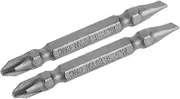 uxcell 2 Pcs PH2/SL6 Magnetic Double Ended Screwdriver Bits, 1/4 Inch Hex Shank 2.56-inch Length S2 Power Tool