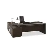 Modern Furniture CARTER Executive Desk with Right Return 220cm Coffee&Charcoal