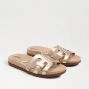 Sam Edelman Women's Nettie Gold Leather Slide Sandals 11M