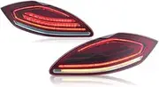 Full LED Lights Compatible With Panamera 2010-2013 Rear Tail Lamp Auto Accessories Sequential Turn Signal(Red)
