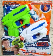 New Nerf Super Soaker Alpha Fire 2) 3-Stream Blasters One Blue & One White 6+