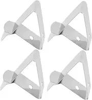 UPKOCH 4pcs Stainless Steel BBQ Thermometer Probe Clips Meat Thermometer Holder for Grill Smoker Secure Attachment for Accurate Readings Space Efficient Design User Friendly Installation