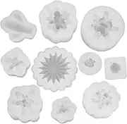 KALLORY 10pcs Candle Wicks Wax Molds Humidifiers Candle Jars Taper Candle Mold Bath Molds Flameless Candles Flickering Fireplace Pumpkin Jars for Candle Making Wax Burner Silica Gel White