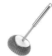 Wire Cleaning Sponge, Utensil Cleaning Pad, Steel Scrub Brush, Rust-Resistant And Long Lasting Design, Multi-Purpose Kitchen, 26.5x9.5cm, For Easy Dishwashing