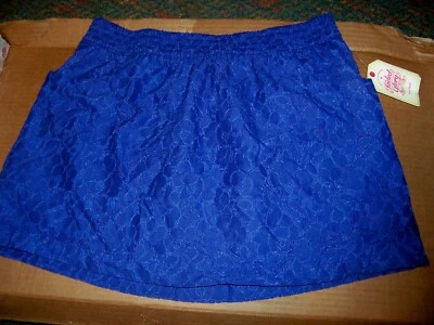 NWT FADED GLORY Purple Lace Pull on Style Skirt - SIZE 10/12