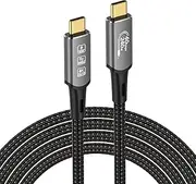 CableDeconn USB4 Thunderbolt 4 Extension 2m 6.6ft 240W 8K USB C M/M Fast Charging 40Gbps Data Transmission Cable 8K@60Hz 4K@144Hz Video Compatible With MacBook M1 M2 M3