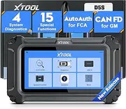 [XTOOL] D5S OBD2 Scanner: 2025 Car Diagnostic Tool with 16 Resets, Engine ABS SRS Transmission OBD2 Code Reader with FCA AutoAuth, CAN FD for GM, Oil/ABS/EPB/DPF Reset, Lifetime Free Update