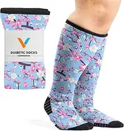 Viasox Compression Socks for Women and Men, Knee High Socks 12-15 mmhg Circulation Support for Flight, Travel, Daily