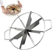 Cake Slicer Cutter, Round Cake Divider, Stainless Steel Bread C-AKE Portion Marker for Cutting Even C-AKE Pieces