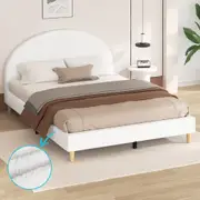 ALFORDSON Bed Frame Arched Base White King