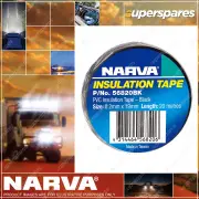 Narva Black 20 Meters PVC Flame Retardant Insulation Tape Matt Finish 0.2 x 19mm