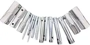 15Pcs Dual-Ended Wrench Socket Plumber Back Nut Tap Spark Plug Spanner Set Extended Spark Plug Wrench Socket set 6-37mm(1/2'' to 1-1/2'')