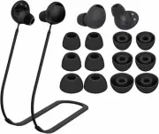Strap Ear Tips Kit for Galaxy Buds 2 Pro SM-R510, Anti-Lost Soft Black